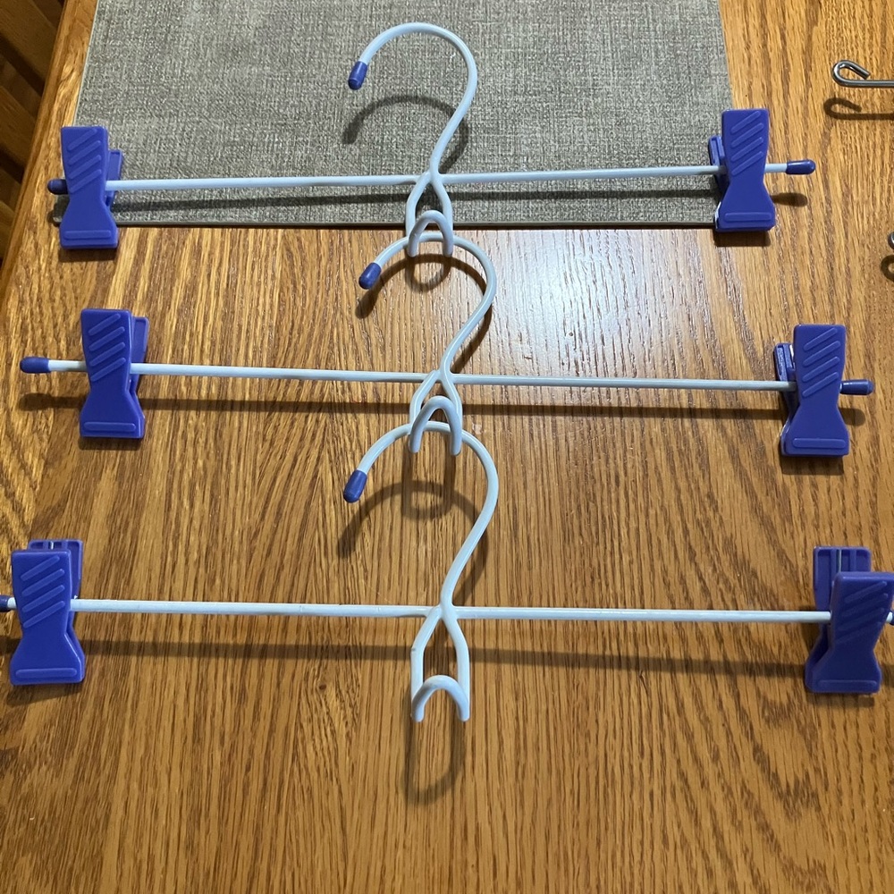 Purple and White Adjustable Hangers Vintage